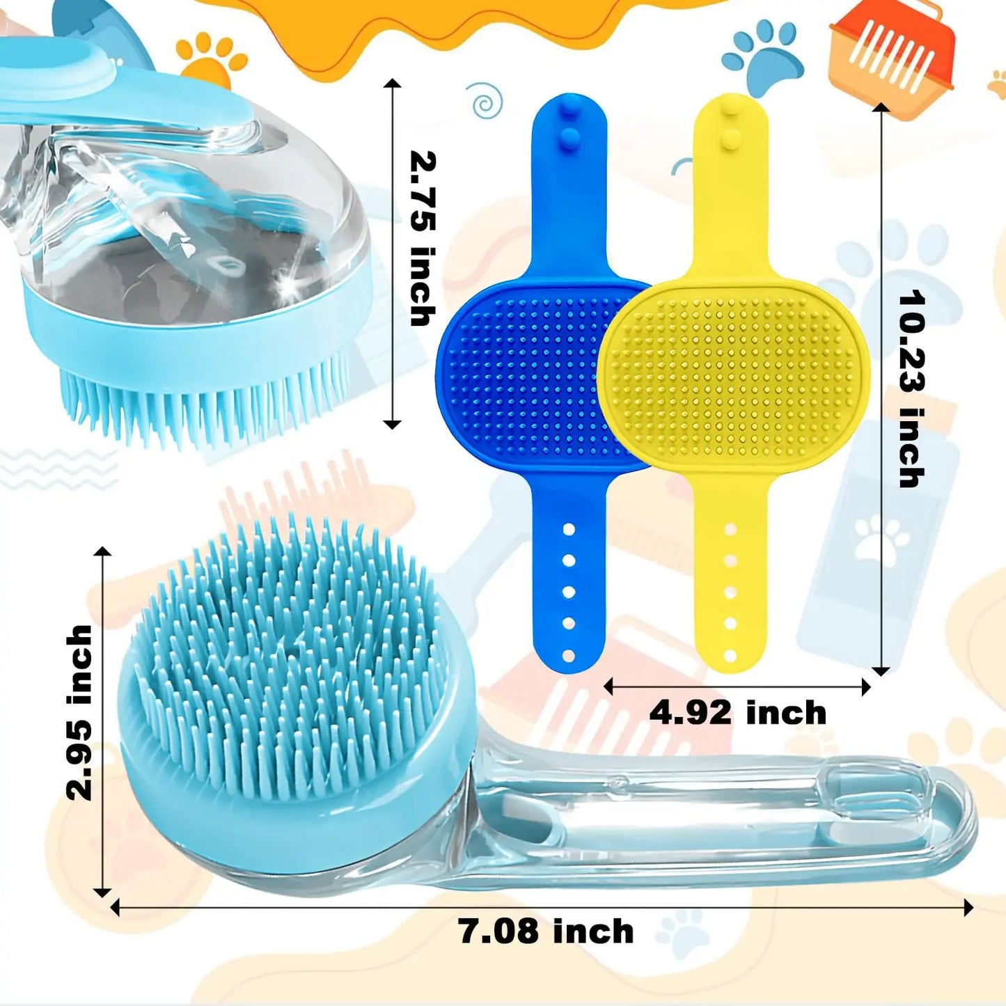Multi-Use Pet Bath Brush