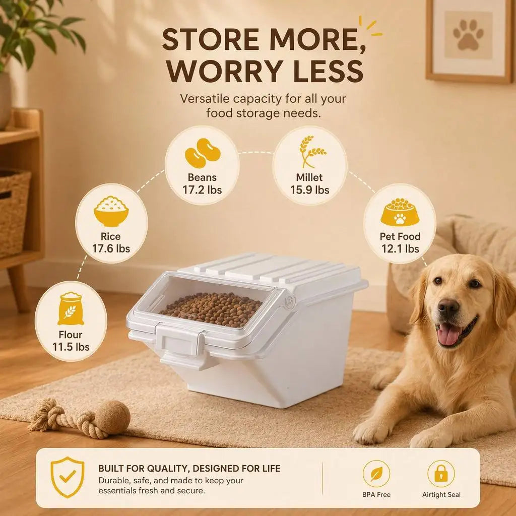 2 Pack Dog Food Storage Container with Scoop