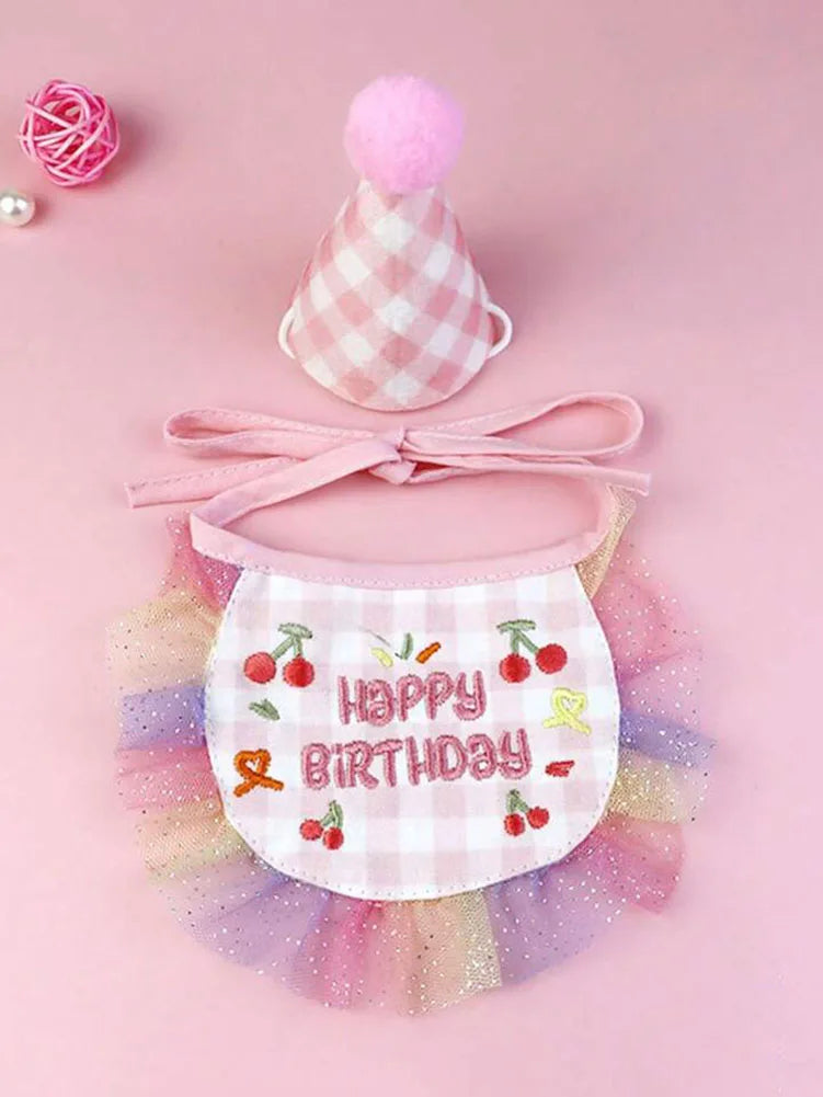 Adorable Pet Birthday Bib and Party Hat