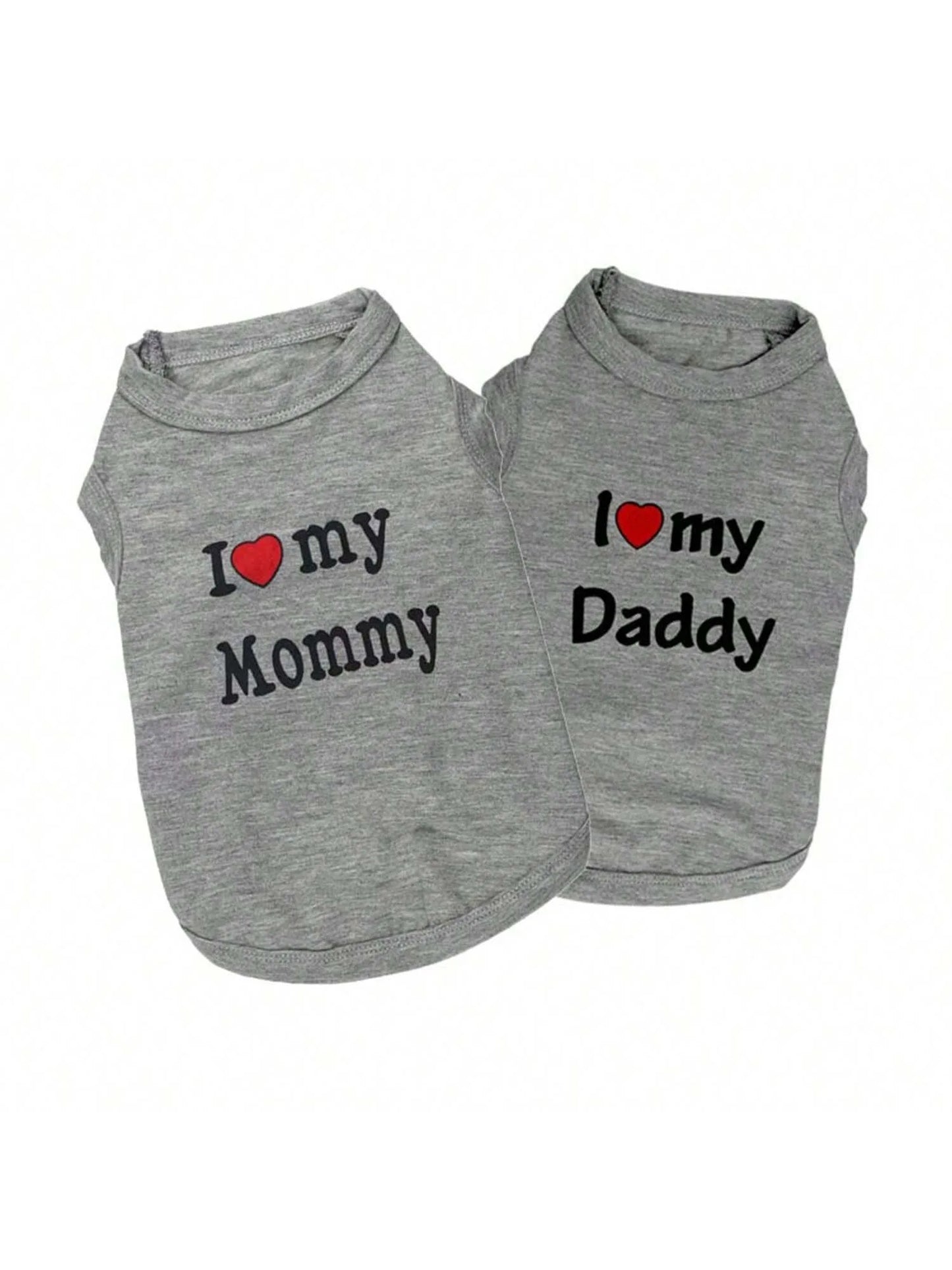 Pet T-Shirt I Love My Daddy Mommy