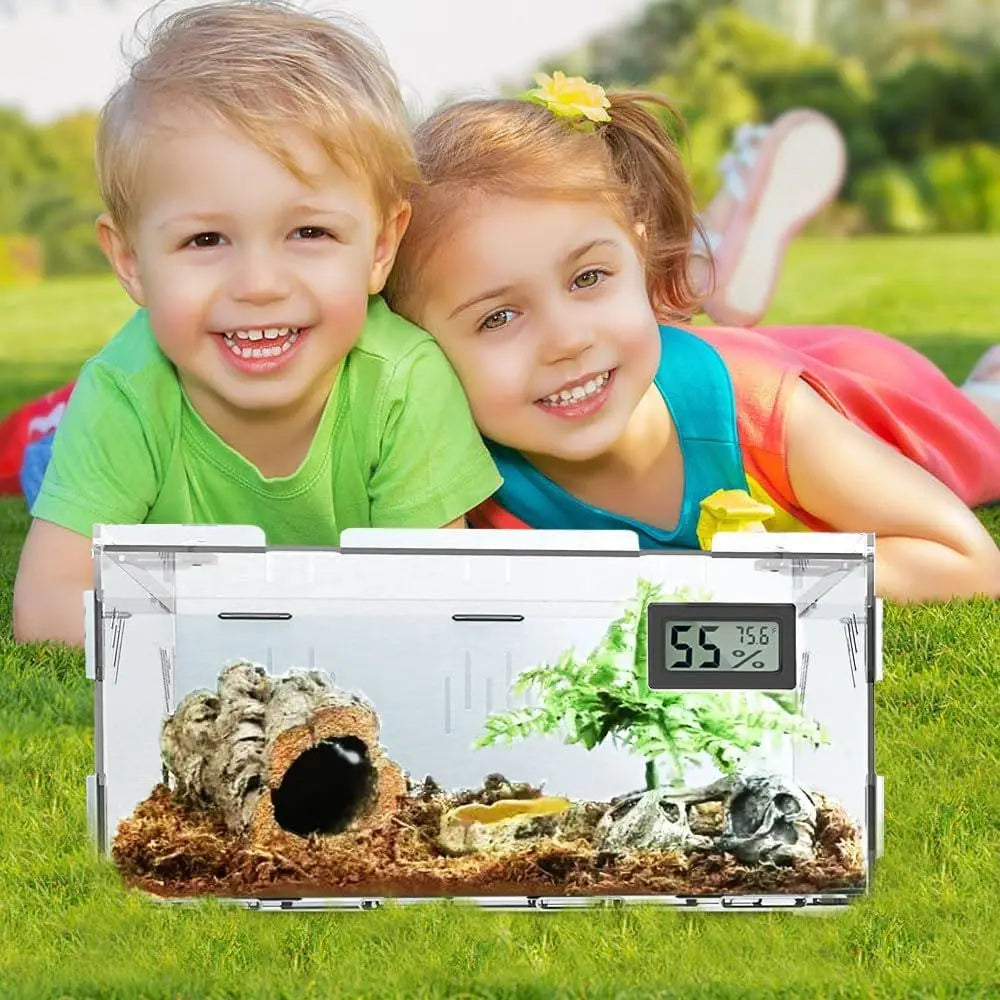 Acrylic Reptile Habitat with Thermometer