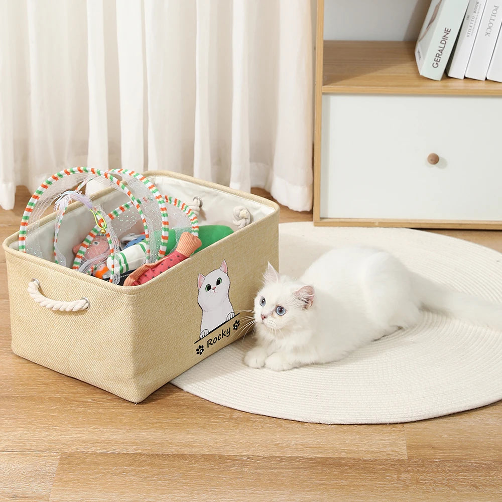 Personalized Pet Storage Box Free Name Image Print