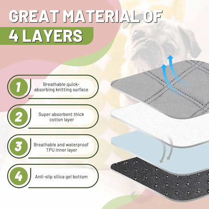 4-Pack Washable Pet Pee Pads