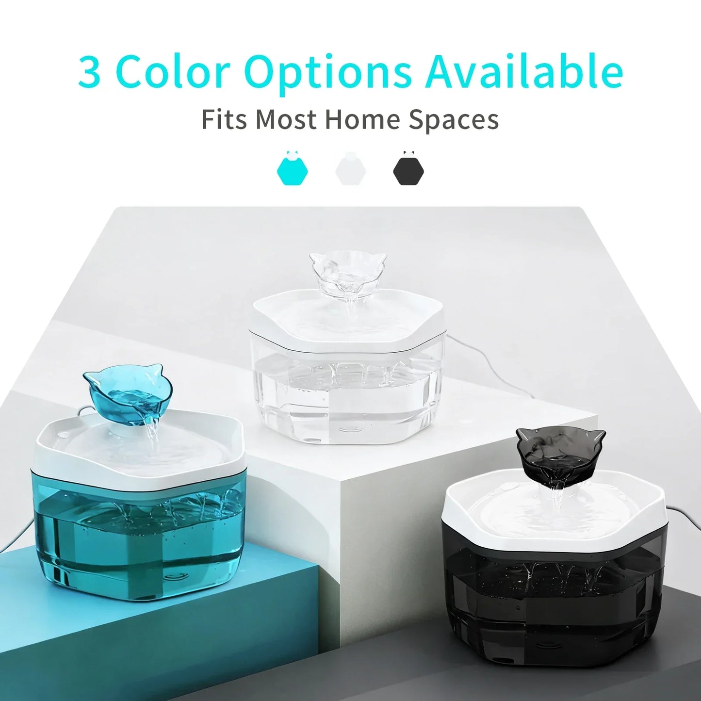 Pet Drinking Fountain, USB Powered - Suitable for Cats/Small to Medium Dogs