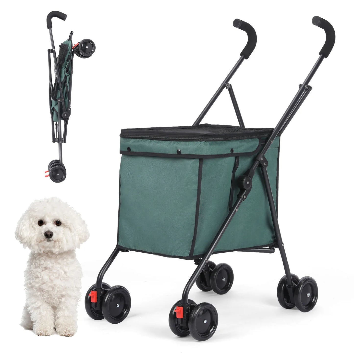 4 Wheel Shopping Dog Trolley