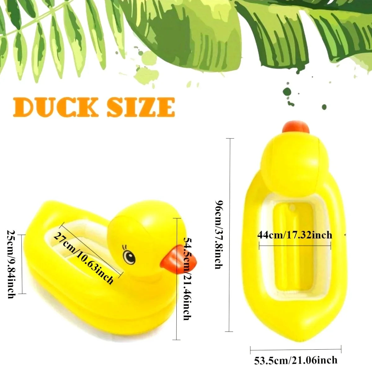 Dog Pool Float Inflatable Yellow Duck for Small Pets