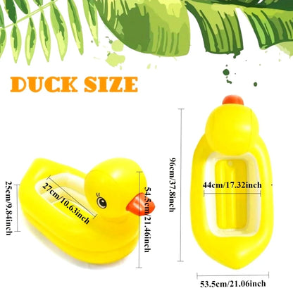 Dog Pool Float Inflatable Yellow Duck for Small Pets