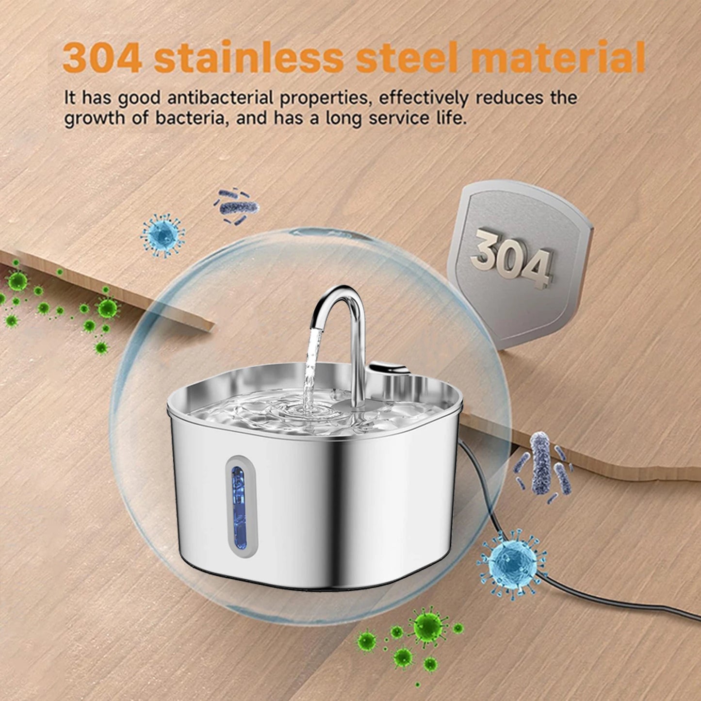 Top Rated Stainless Steel Pet Water Fountain