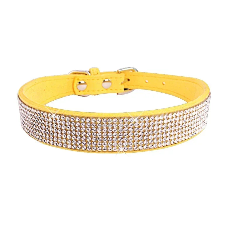 Comfortable Glitter Rhinestone Dog Collar