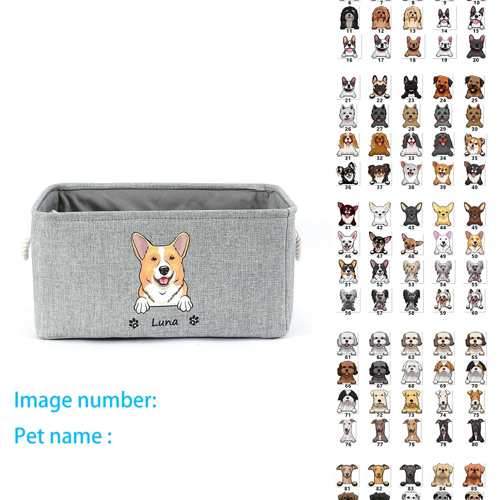 Personalized Pet Storage Box Free Name Image Print