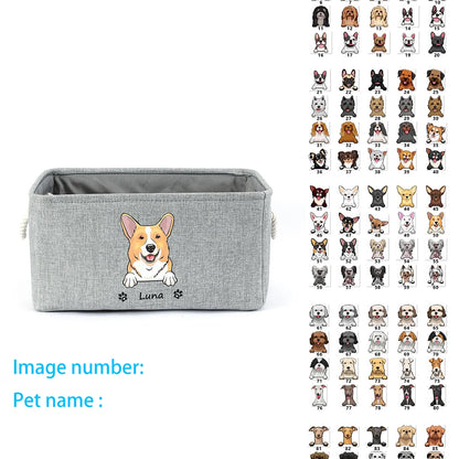 Personalized Pet Storage Box Free Name Image Print