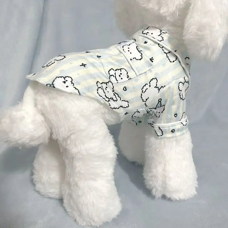 Pet Sleepwear: Thin Layer Pajamas in Cotton