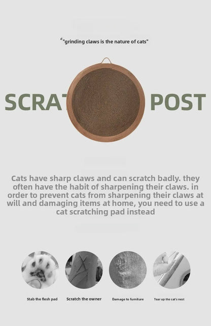 Round Cotton Rope Cat Scratching Mat