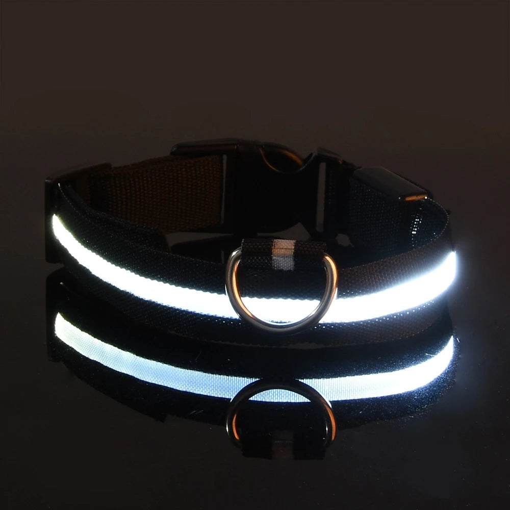 Nylon LED Night Safety Pet Dog Collar