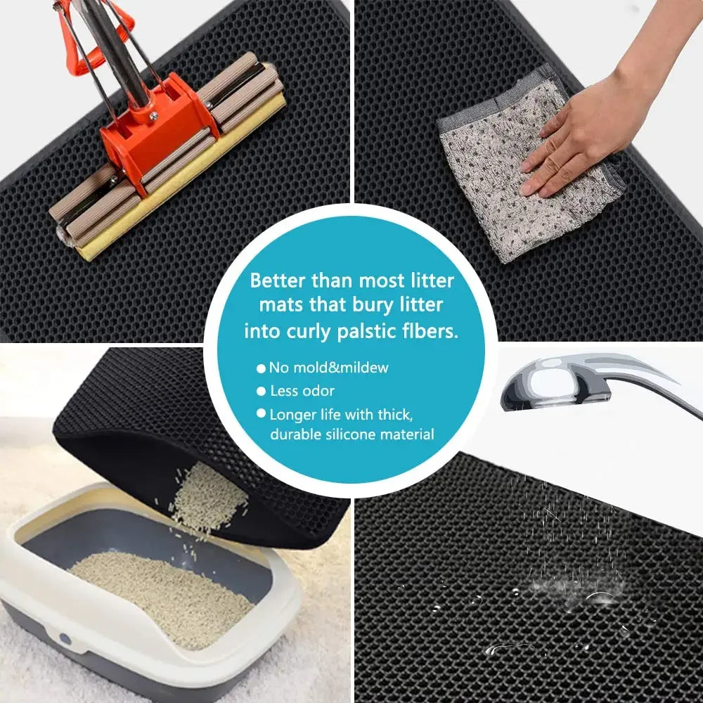 Litter Box Mat Non-slip Clean Pad
