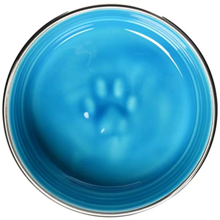 Ceramic and Stainless Steel Pet Bowl