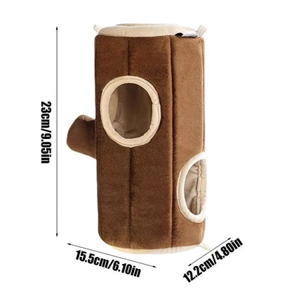 Small pet cozy tube, and plush house
