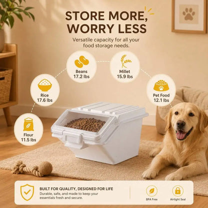 2 Pack Dog Food Storage Container with Scoop