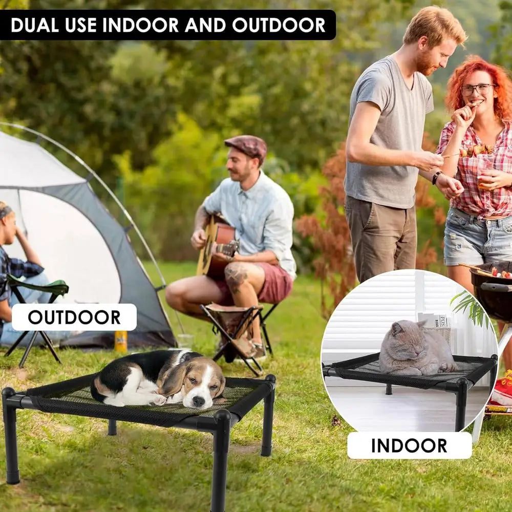 Portable Raised Cooling Comfort Pet Bed