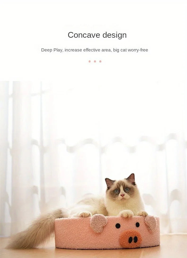 Cute Round Pet Scratcher Pad