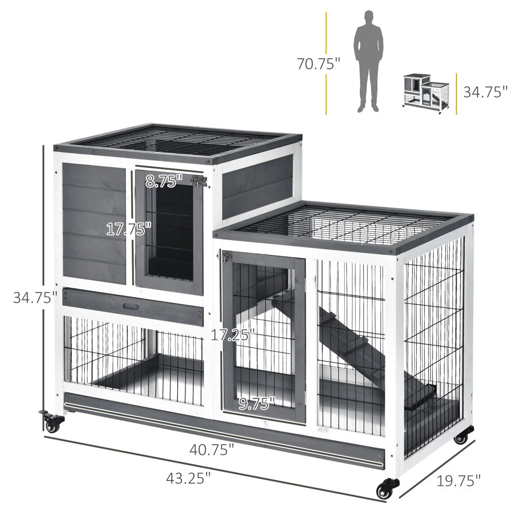 Elevated Indoor Small Animal Habitat