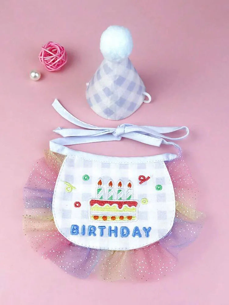 Adorable Pet Birthday Bib and Party Hat