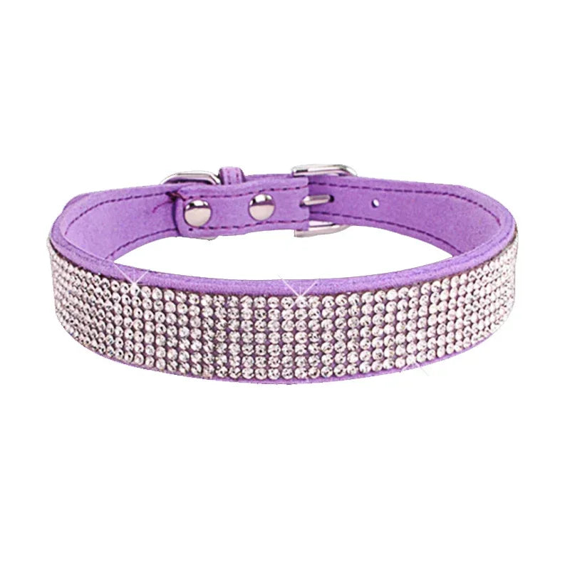 Comfortable Glitter Rhinestone Dog Collar