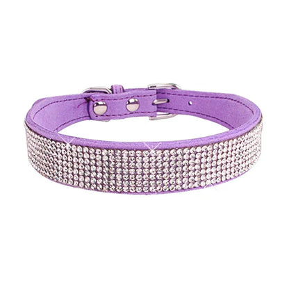 Comfortable Glitter Rhinestone Dog Collar