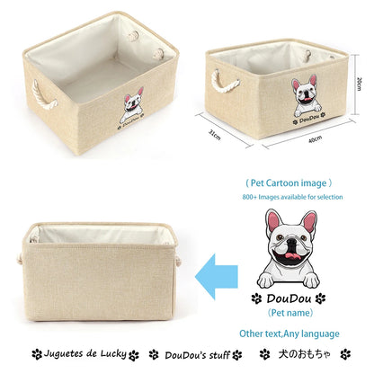 Personalized Pet Storage Box Free Name Image Print