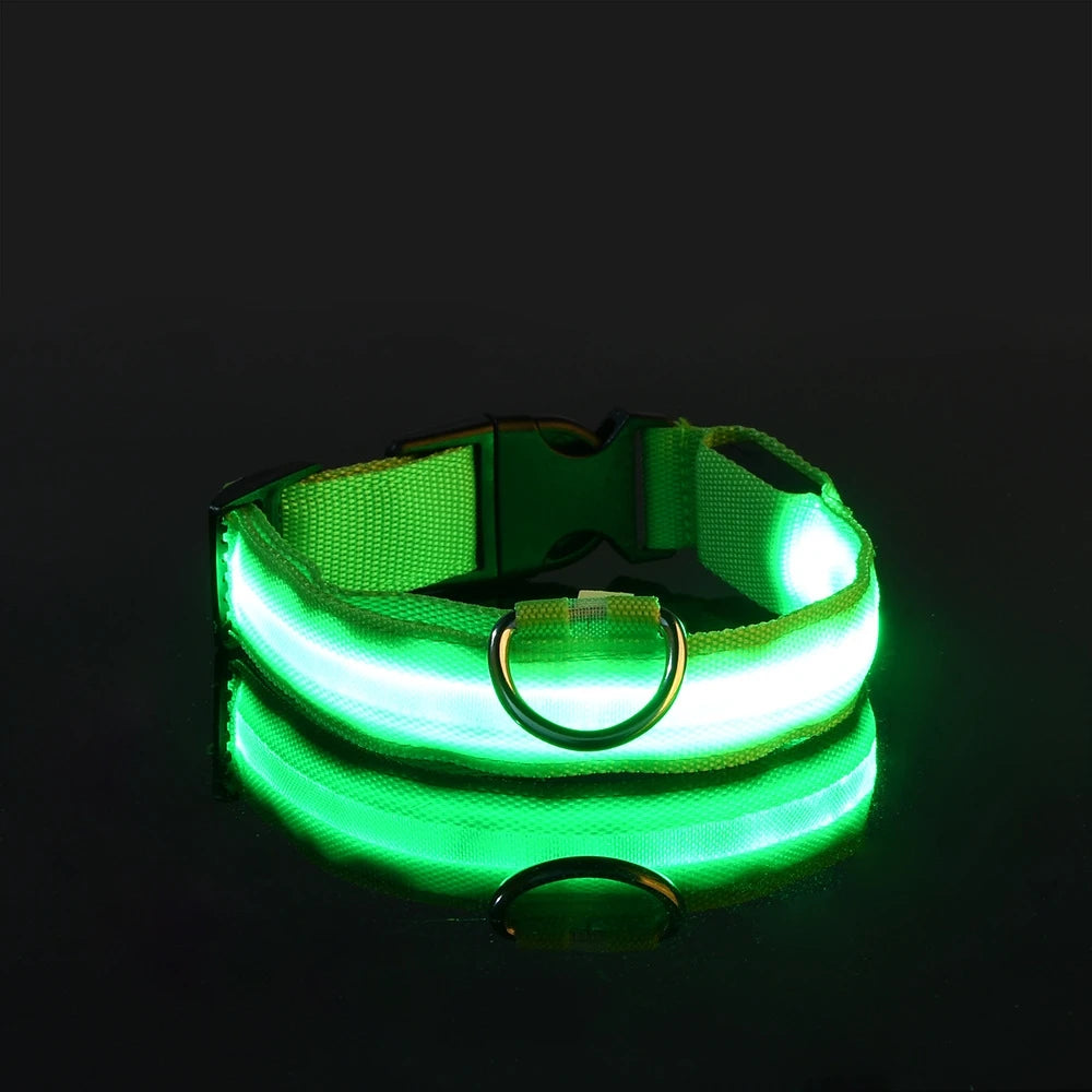 Nylon LED Night Safety Pet Dog Collar