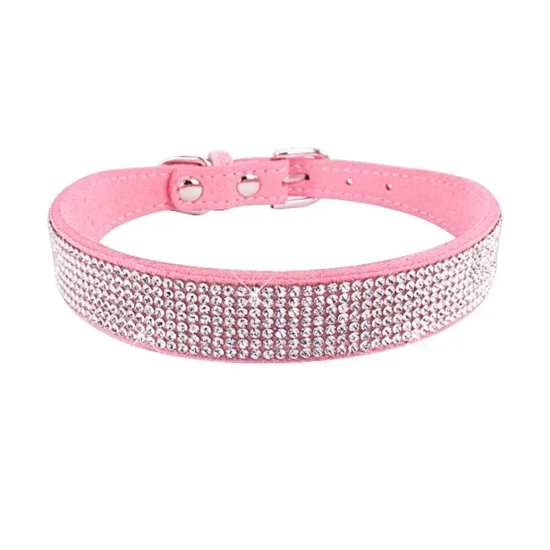 Comfortable Glitter Rhinestone Dog Collar