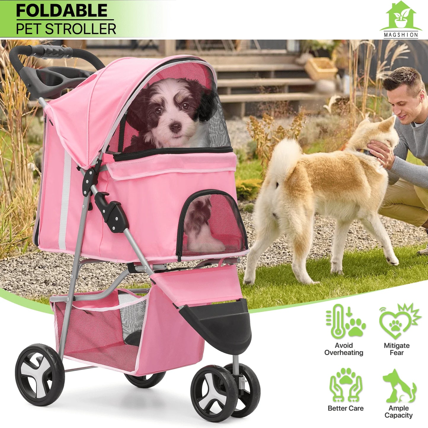 3 Wheels Pet Stroller