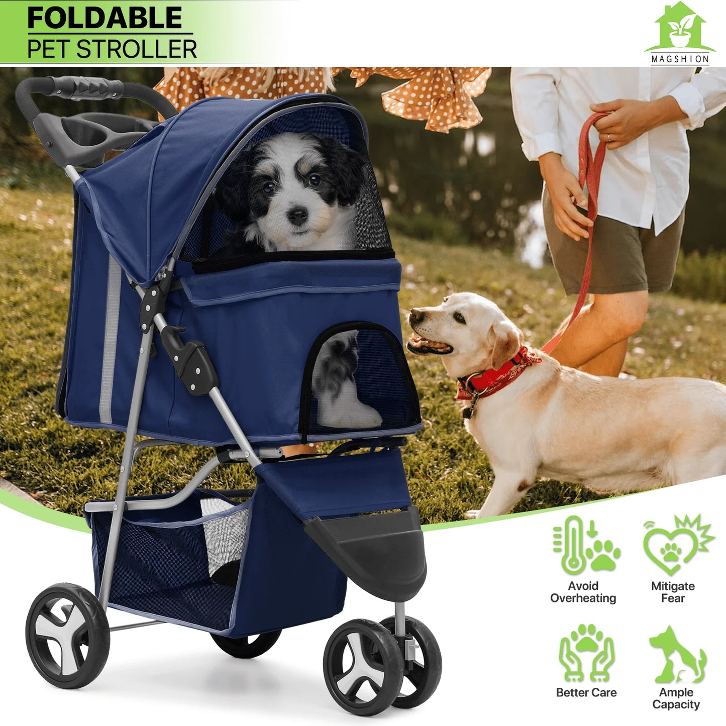 3 Wheels Pet Stroller