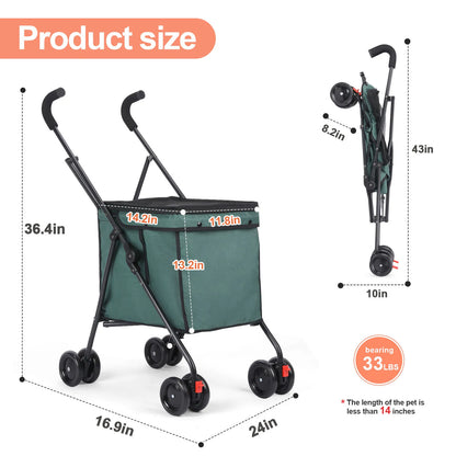 4 Wheel Shopping Dog Trolley
