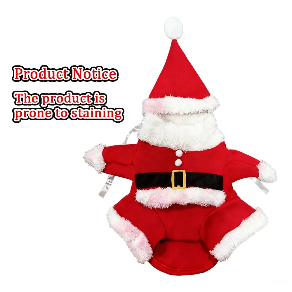 2-Piece Adorable Doggie Santa Claus Outfit