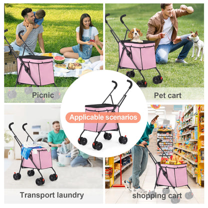 4 Wheel Shopping Dog Trolley