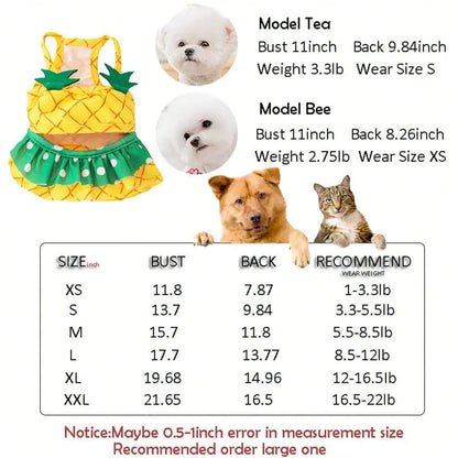 2-Piece Pineapple Pet Swimwear