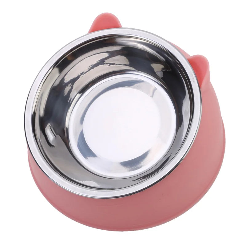 Cute Stainless Steel Pet Feeding Bowl