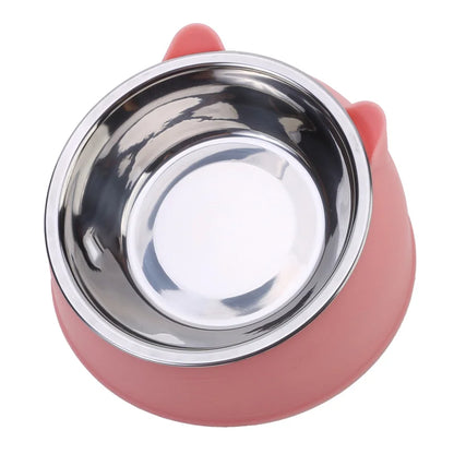 Cute Stainless Steel Pet Feeding Bowl