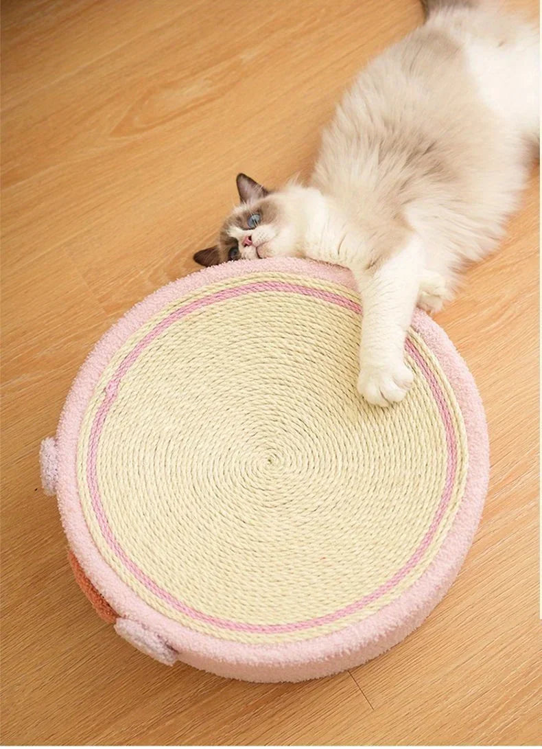 Cute Round Pet Scratcher Pad