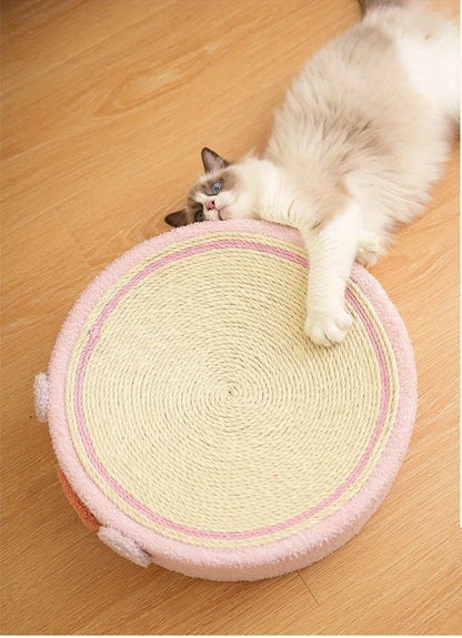 Cute Round Pet Scratcher Pad
