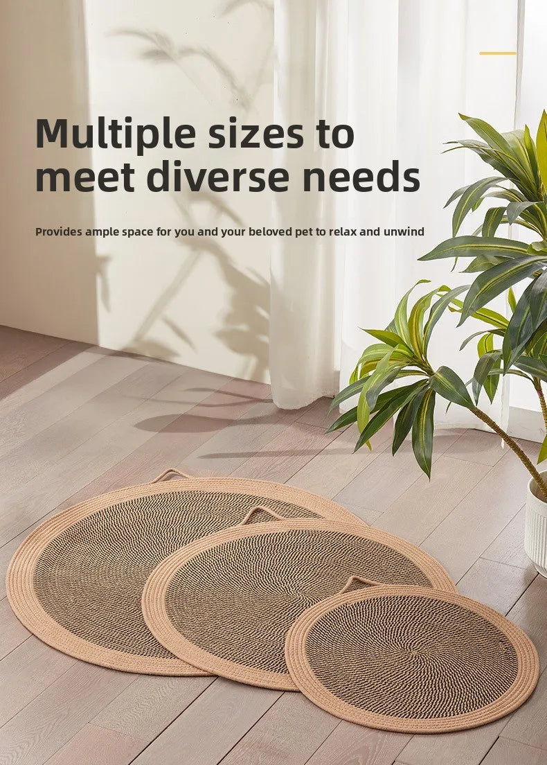 Round Cotton Rope Cat Scratching Mat