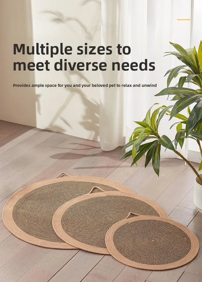 Round Cotton Rope Cat Scratching Mat