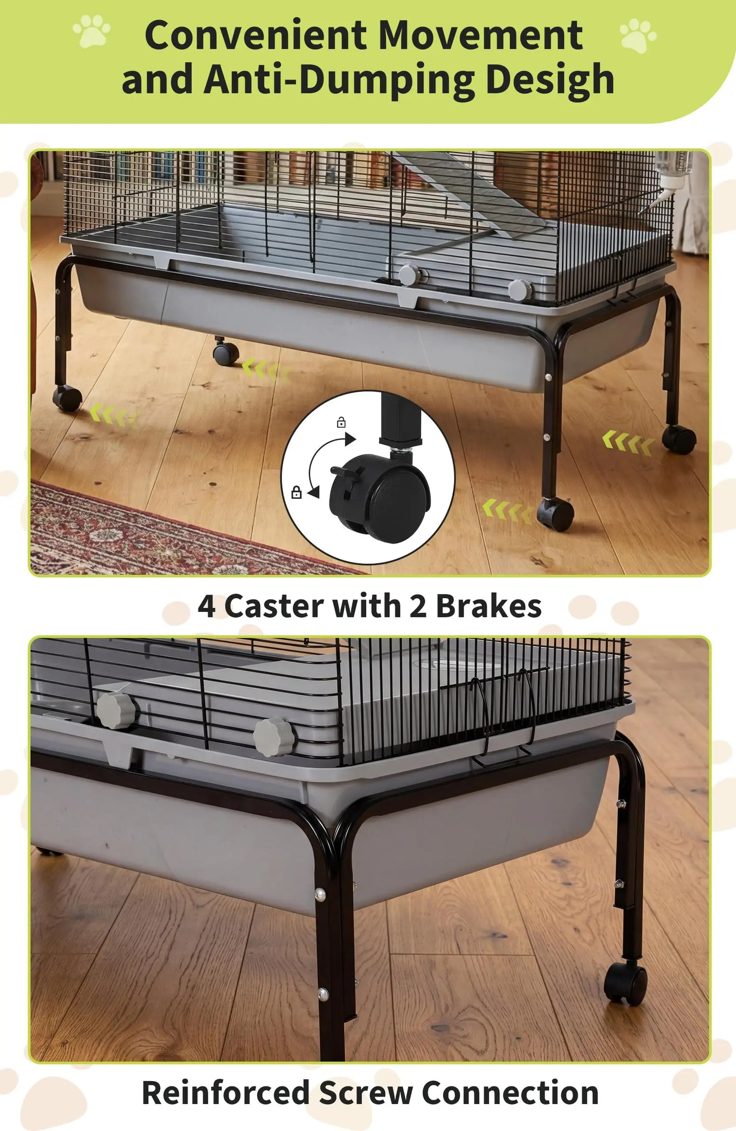 Small Pet Cage With Detachable Stand