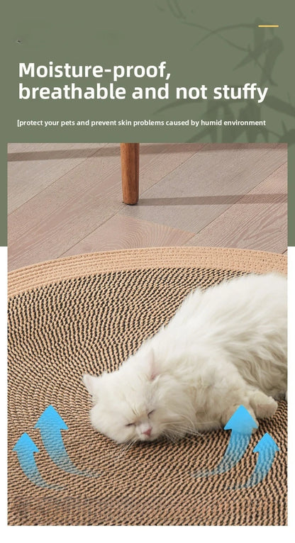Round Cotton Rope Cat Scratching Mat