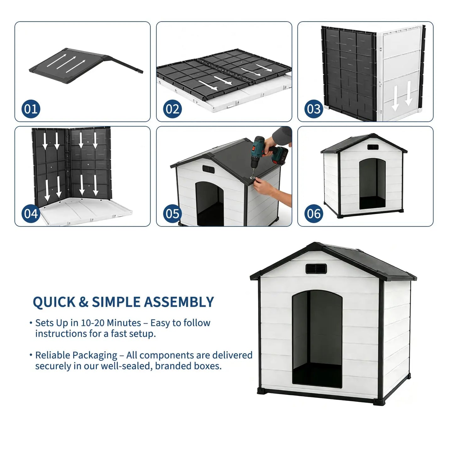 Outdoor Waterproof Insulated Dog House