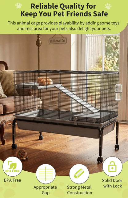 Small Pet Cage With Detachable Stand
