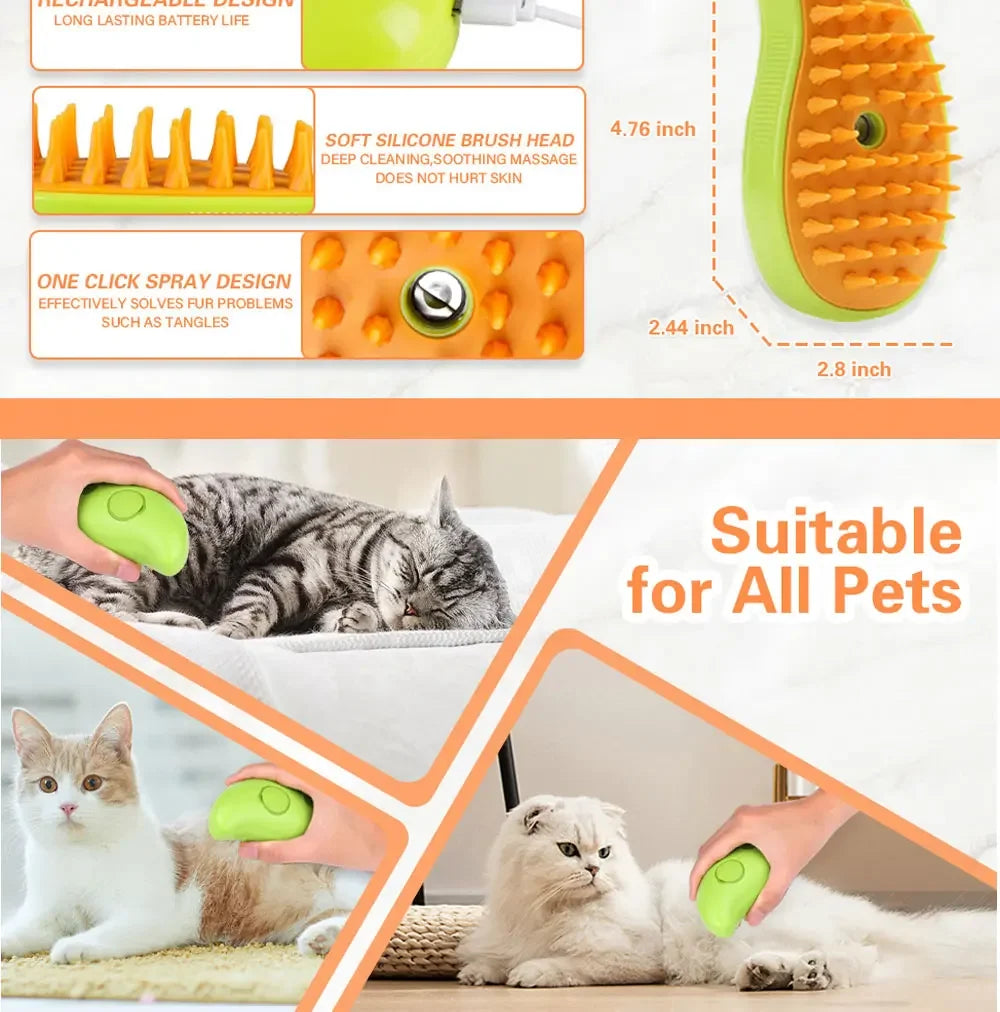 3-in-1 Massage Grooming Pet Brush