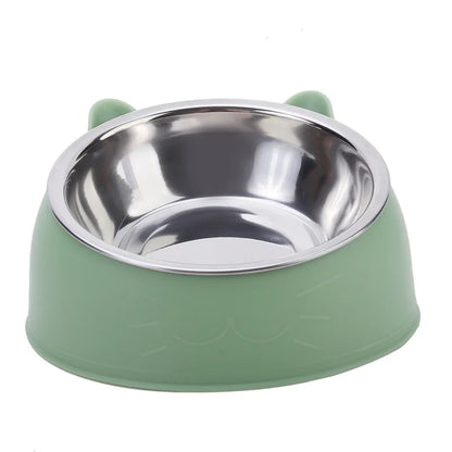Cute Stainless Steel Pet Feeding Bowl