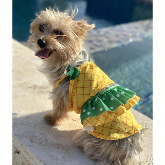 2-Piece Pineapple Pet Swimwear